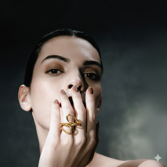 Luna Line Ring - Stainless Steel Open Ring